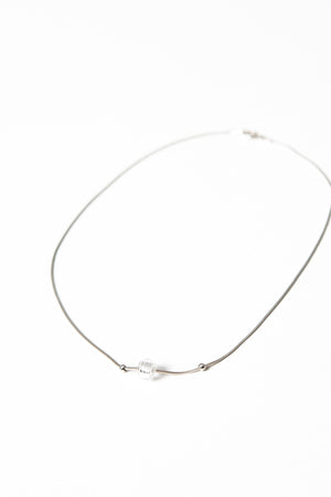San Marco Murano Glass Necklace - Sliver