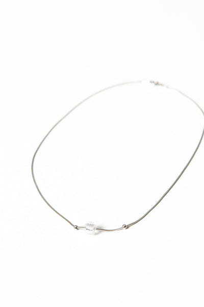 San Marco Murano Glass Necklace - Sliver