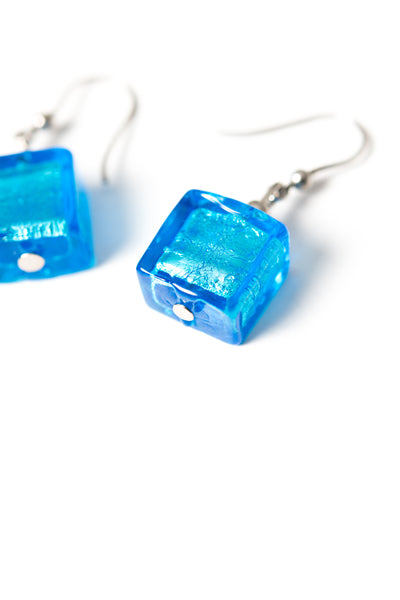 Rialto Murano Glass Earrings - Light Blue