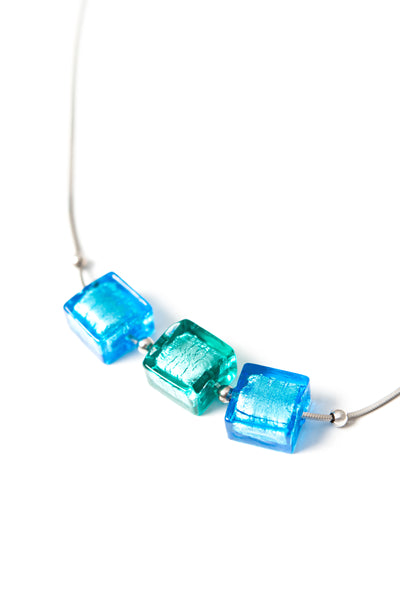 Rialto Murano Glass Necklace - Light Blue